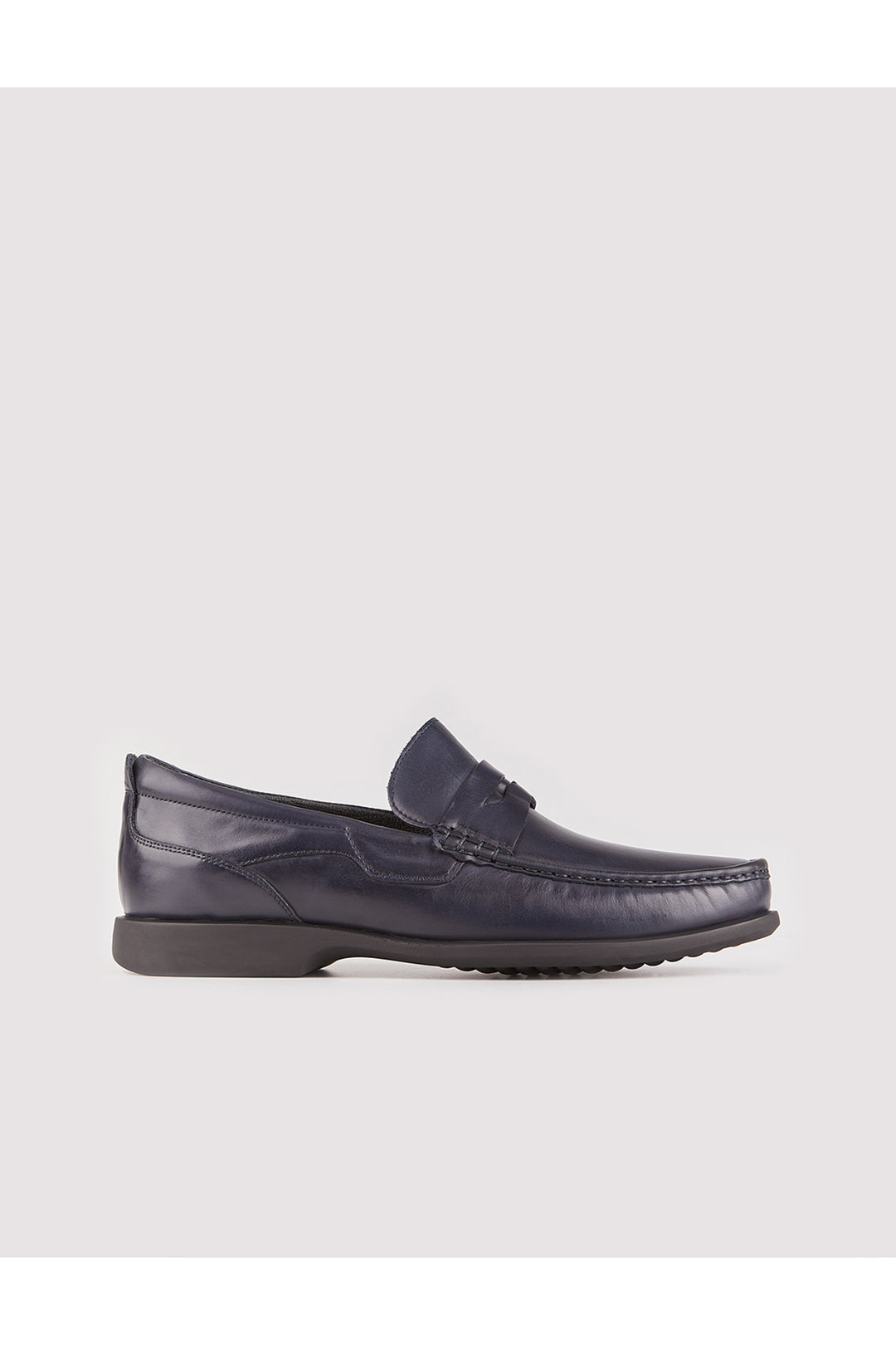 Cabani Shoes Chaussures de ville pour hommes en cuir véritable bleu marine mocassins - Bleu marine