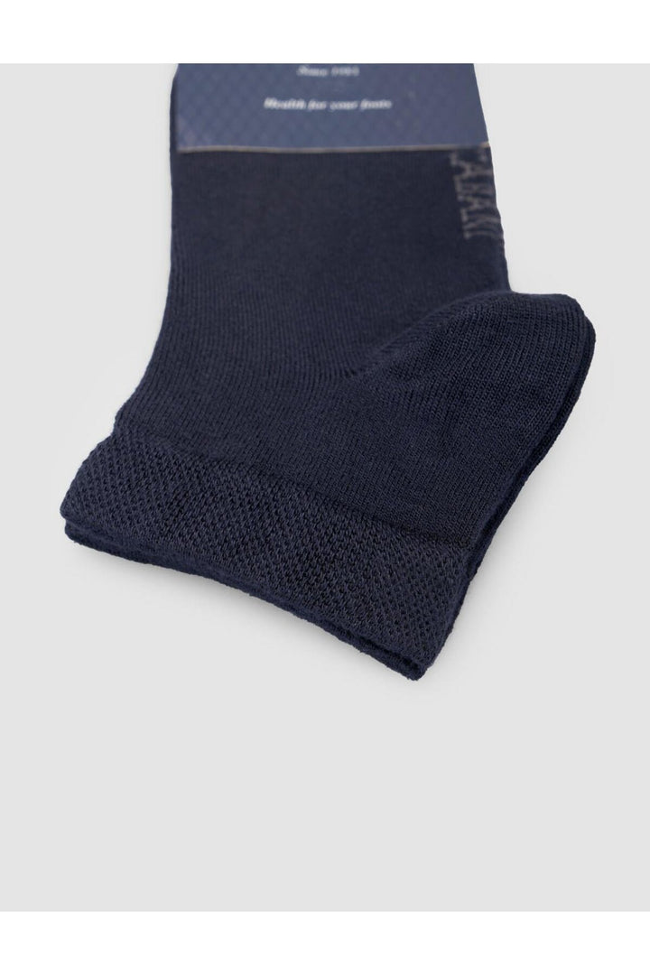 Cabani Shoes Chaussettes pour hommes en bambou bleu marine à deux paires - Bleu marine