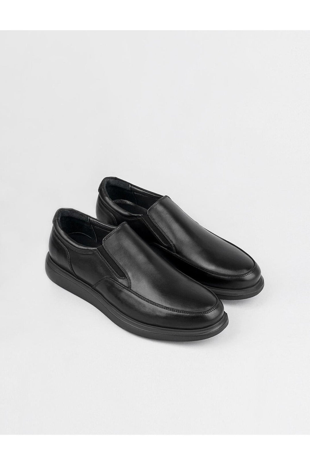 Cabani Shoes Chaussures de ville classiques pour hommes en cuir véritable noires - Noir