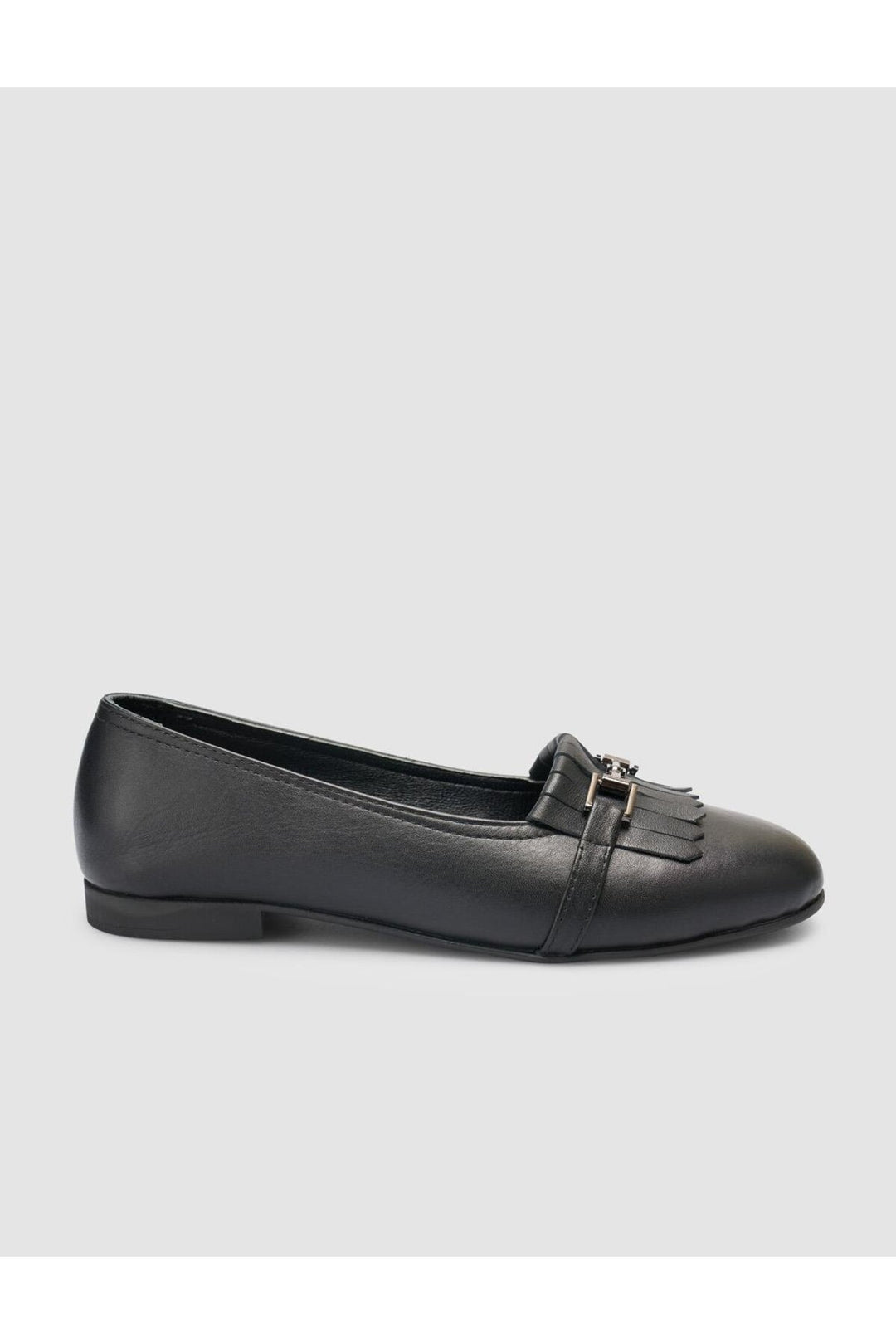 Cabani Shoes %100 Cuir Véritable Ballerines Noires pour Femmes - Noir