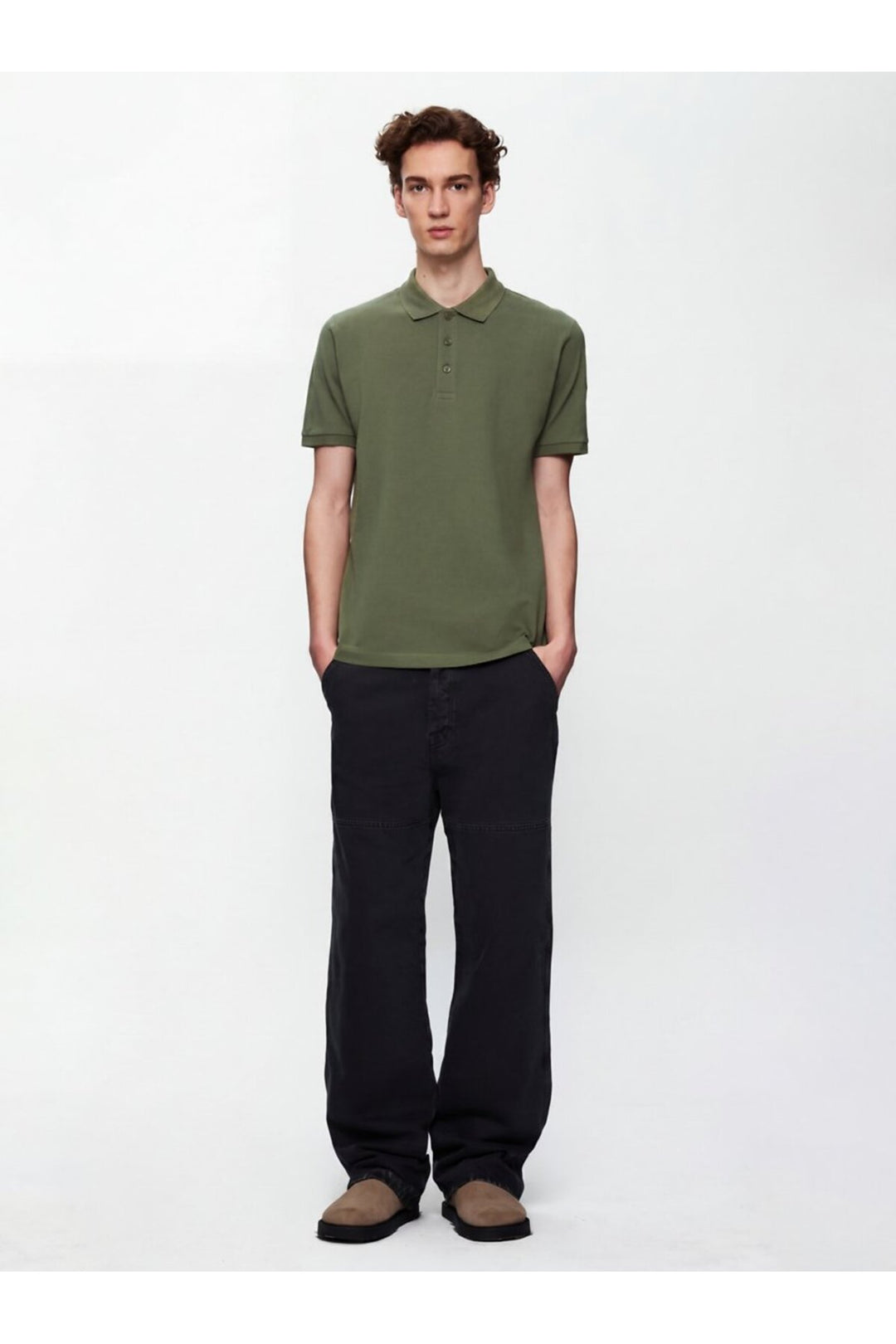LTB Basic Pike Polo col T-shirt Vert - Vert