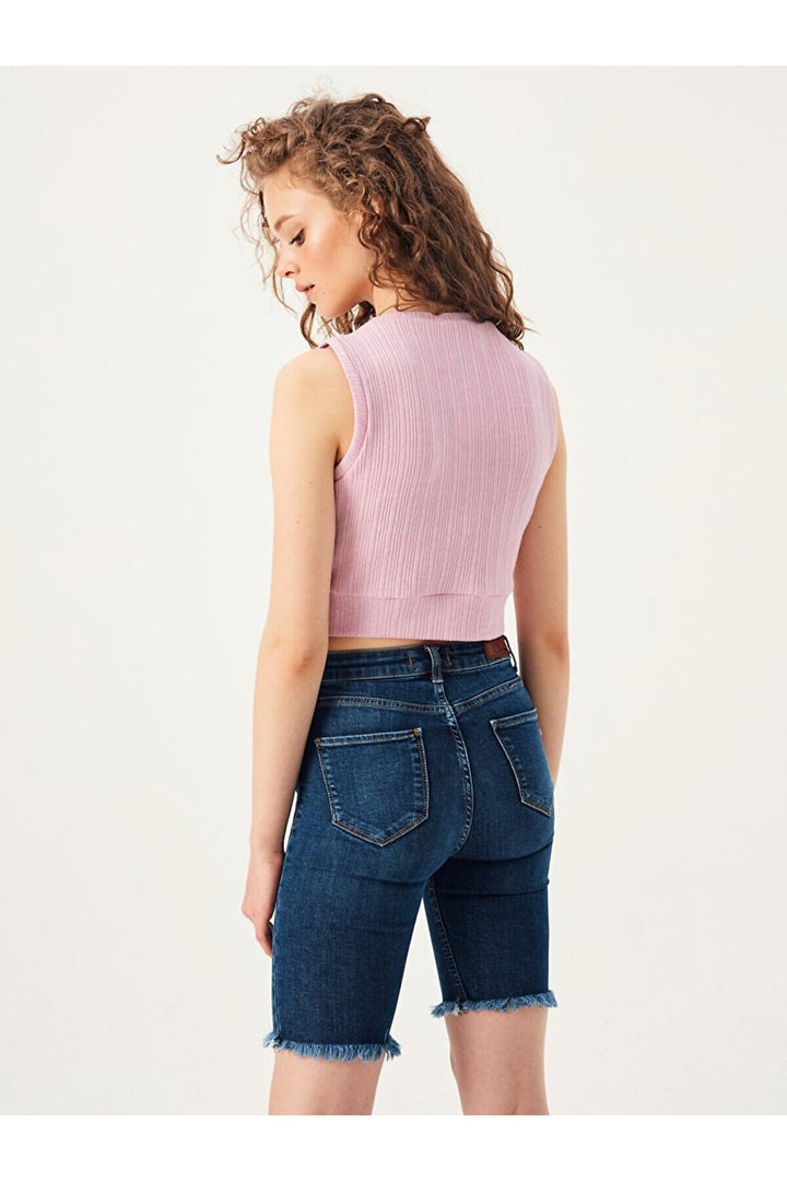 LTB Jean taille haute Galena Slim Fit Bermuda