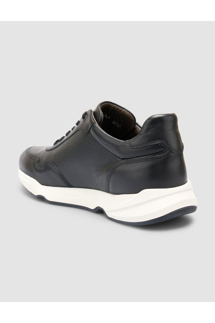 Cabani Shoes %100 Cuir véritable Chaussures de sport pour hommes noires - Noir