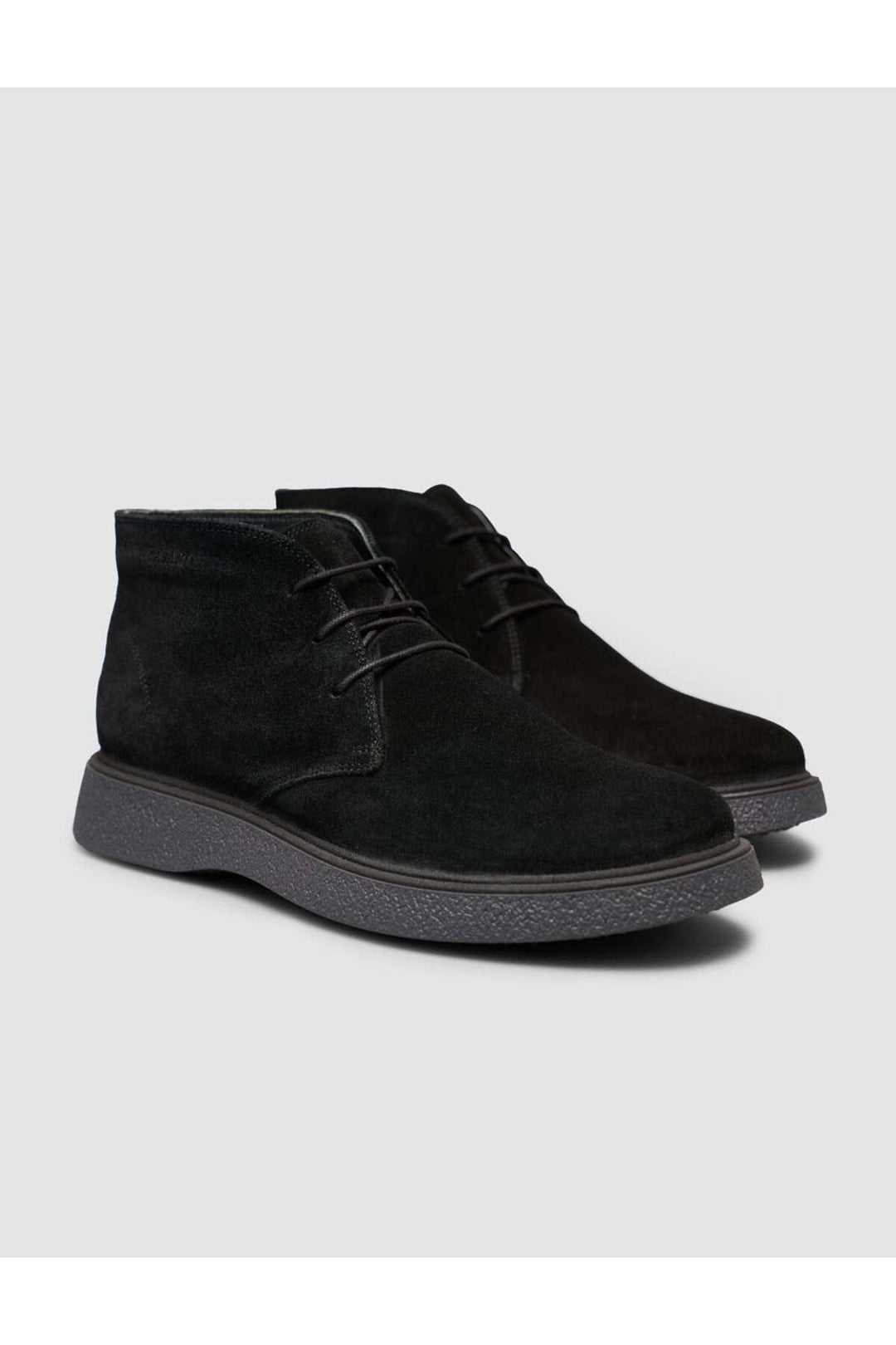 Cabani Shoes Bottines quotidiennes en cuir véritable suédé noir à lacets - Multicolore
