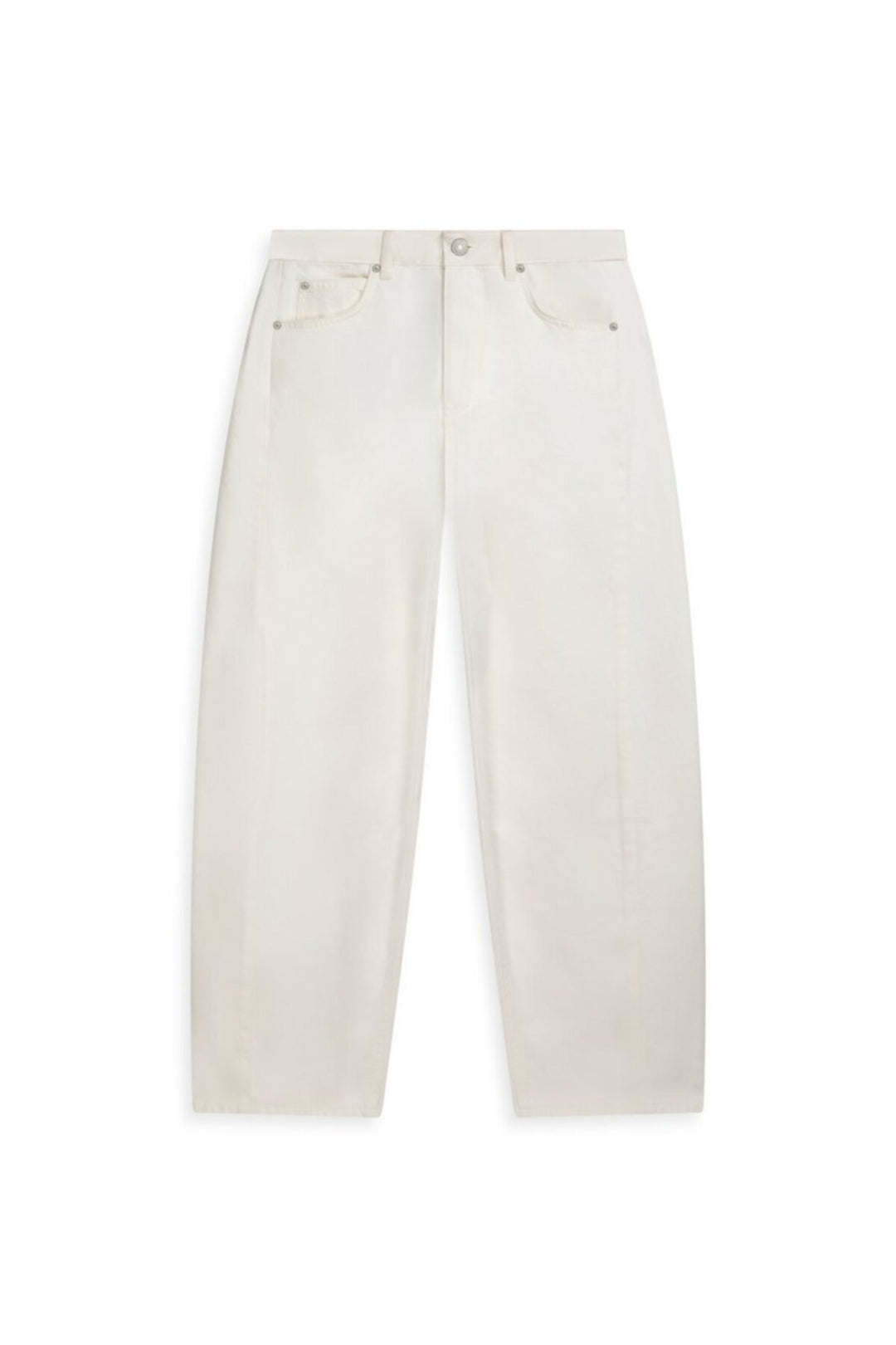 LTB Pantalon en Jean Crème Taille Moyenne Anna Barrel Fit - Crème