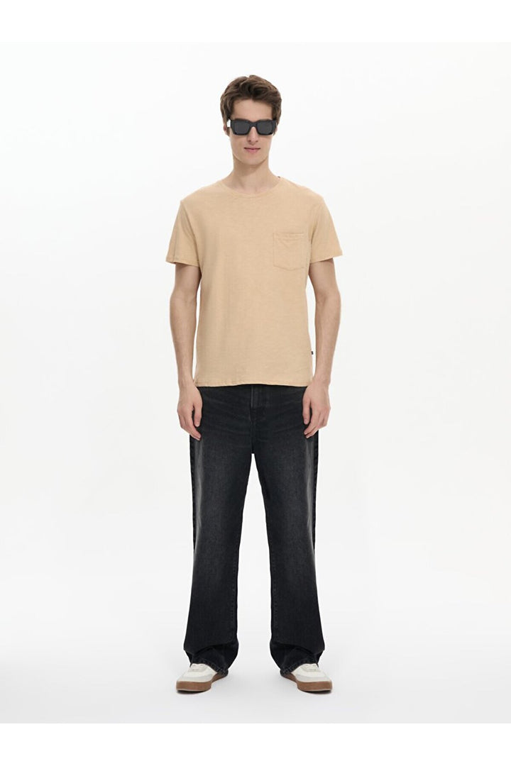 LTB T-shirt marron avec poche