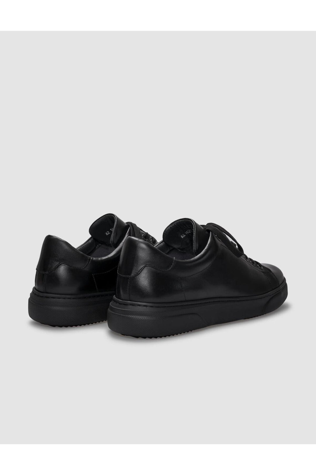 Cabani Shoes Chaussures de ville pour hommes en cuir véritable noires à lacets - Noir