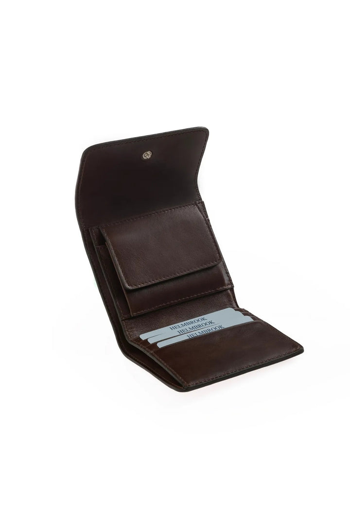 helmbrook Grande fermeture à glissière de portefeuille en cuir véritable pour femmes avec couvercle protégé par RFID Eleanor Brown