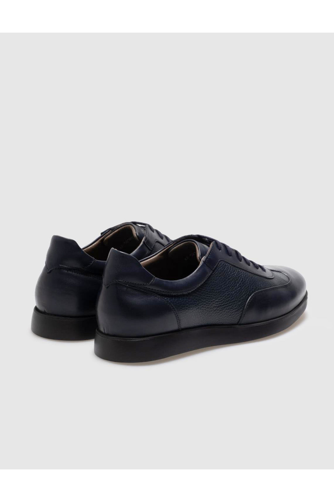 Cabani Shoes Chaussures de ville pour hommes en cuir véritable bleu marine à lacets - Bleu marine