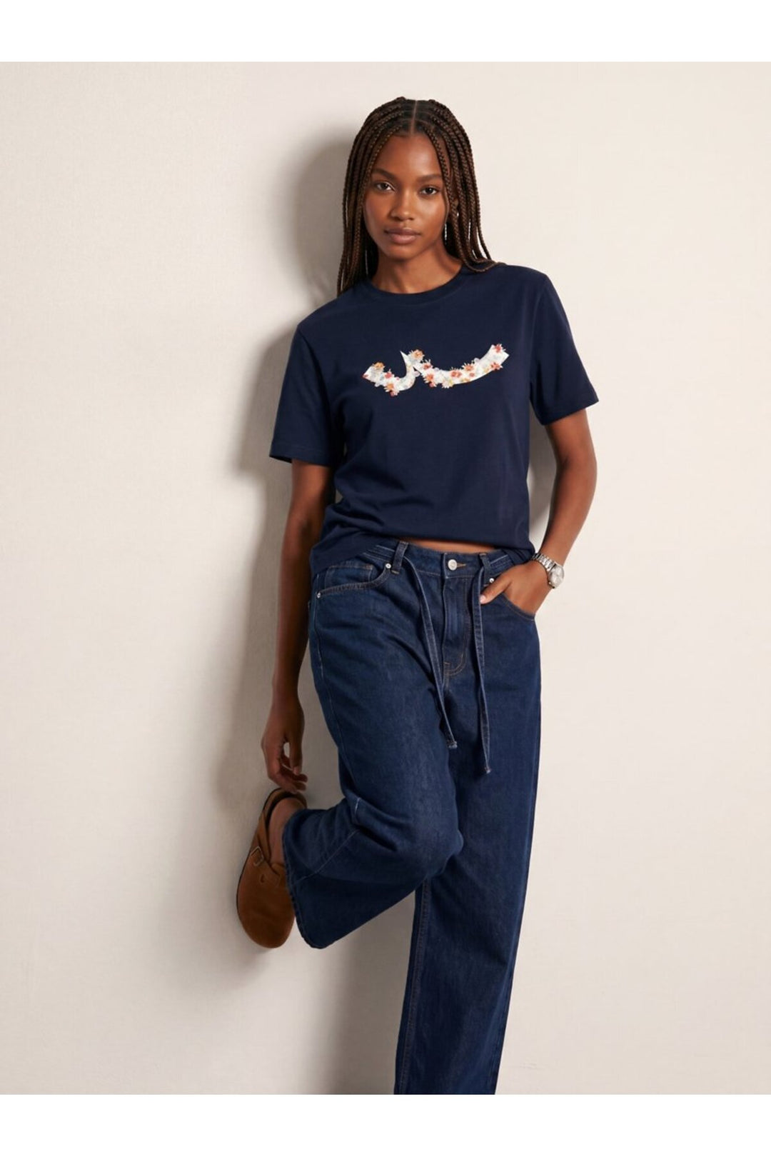 LTB T-shirt bleu marine avec impression de slogan - Bleu marine