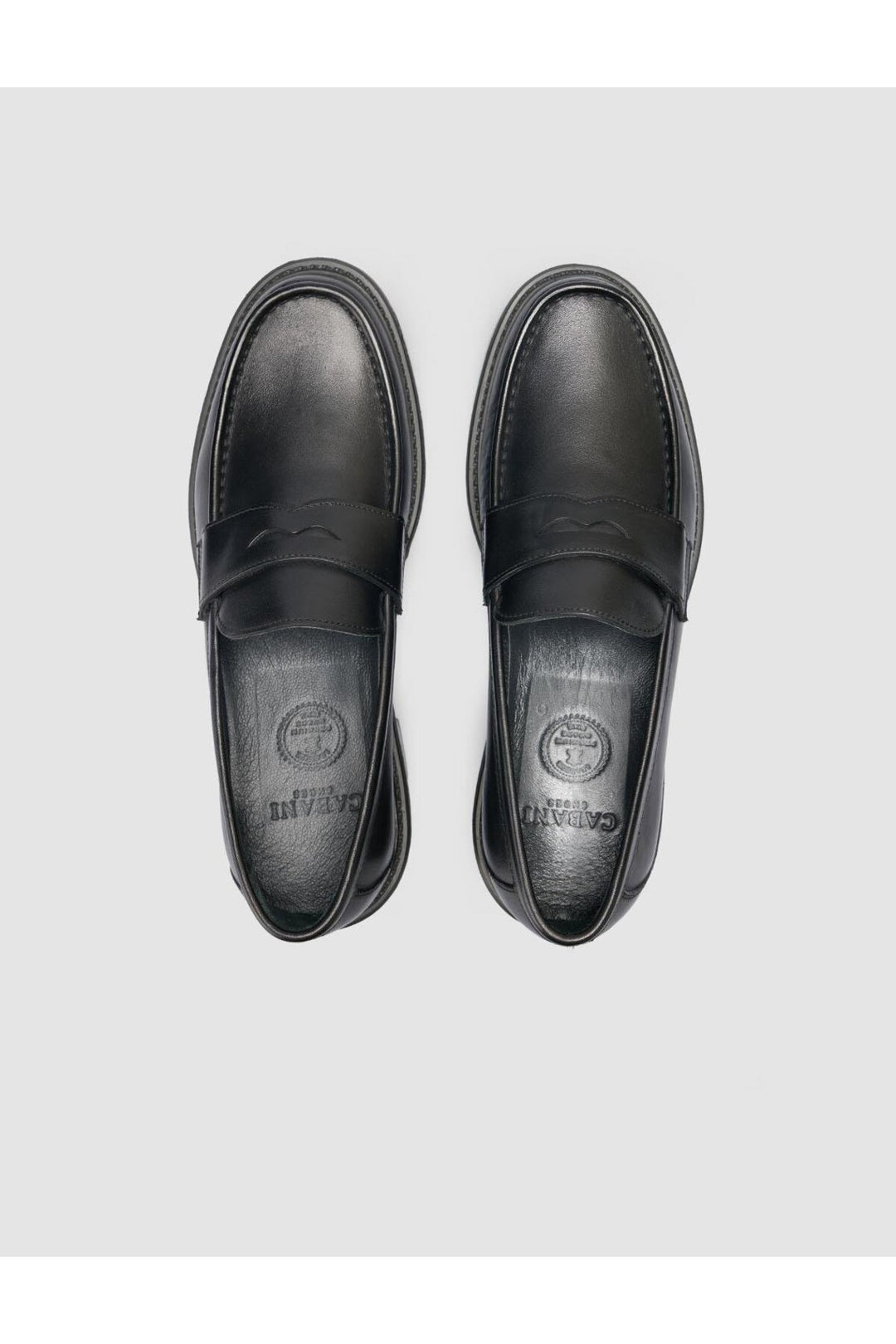 Cabani Shoes %100 Cuir véritable Noir Mocassins pour hommes - Noir
