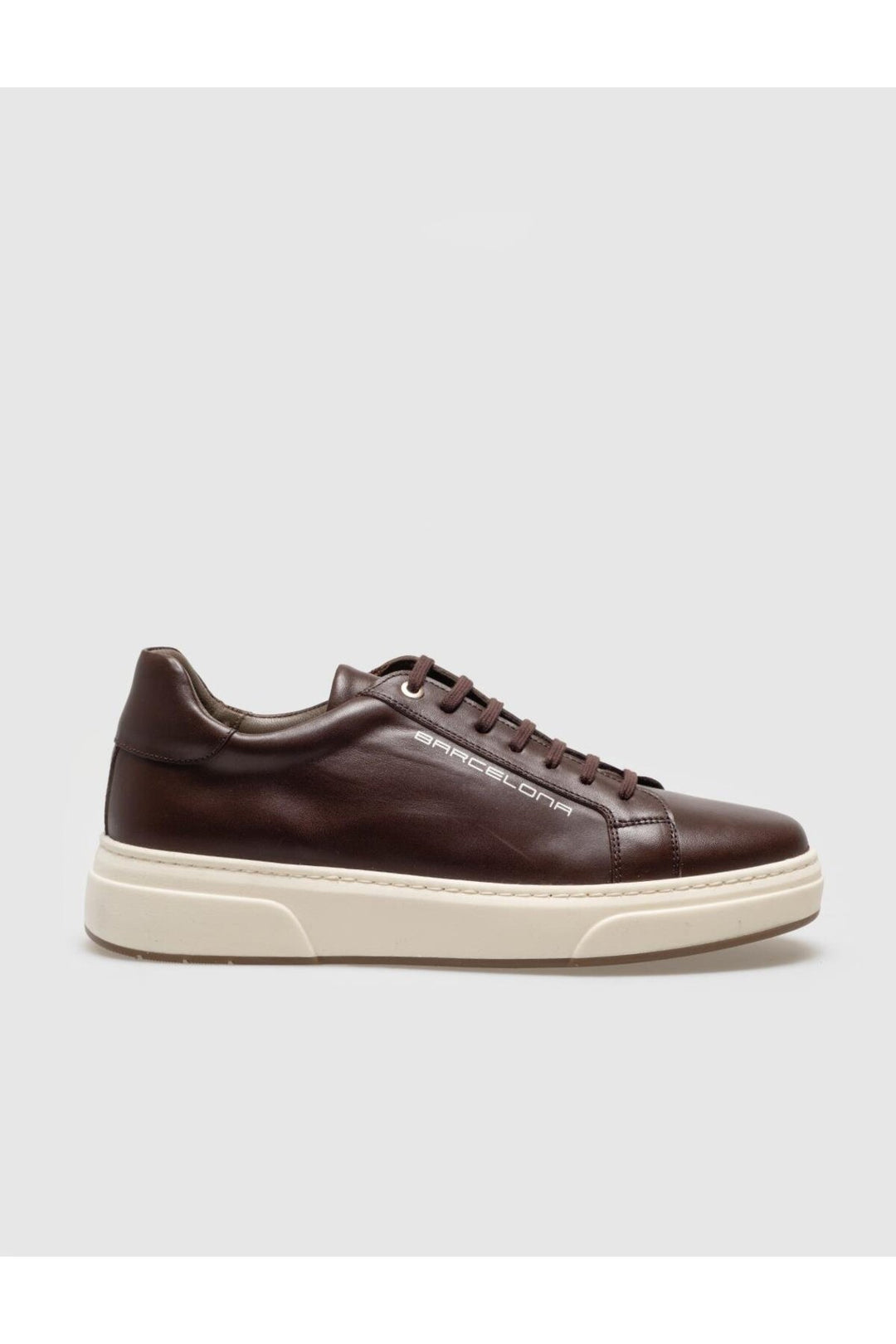 Cabani Shoes Chaussures de sport pour hommes en cuir véritable marron à lacets - Marron