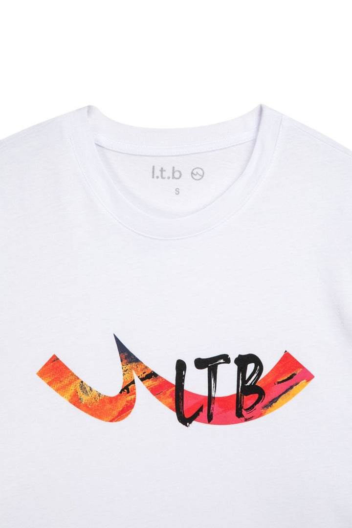 LTB T-shirt blanc relaxé avec logo imprimé - Blanc