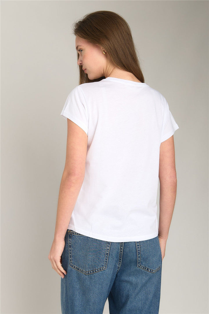 Lovely Things INA Basic T-shirt Vêtements supérieurs Haut de pyjama - Blanc
