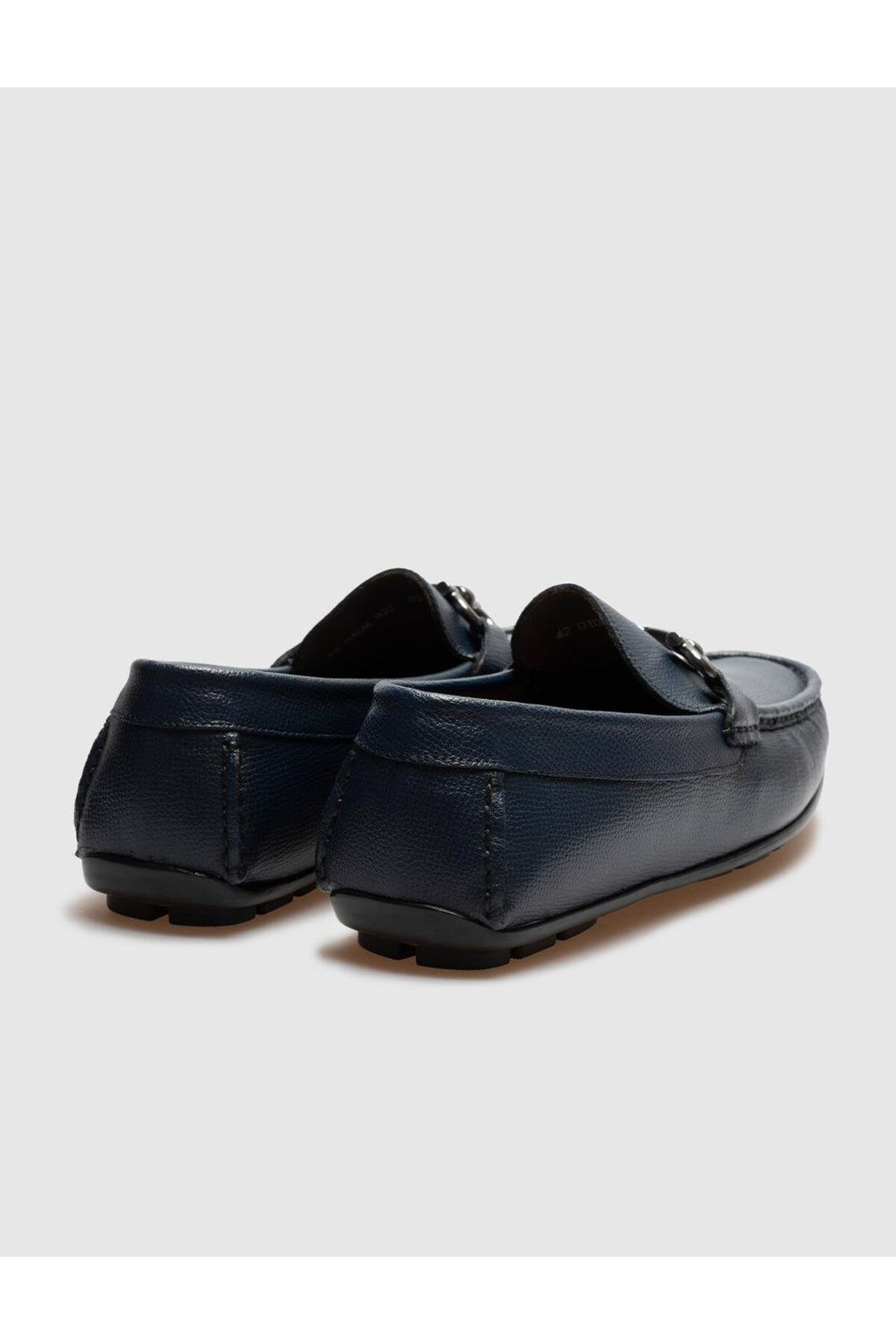 Cabani Shoes Chaussures Loafer pour Homme en Cuir Véritable Bleu marine avec Détail de Boucle - Bleu marine