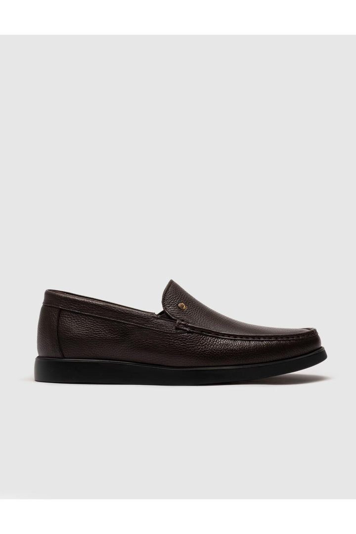 Cabani Shoes Chaussures classiques décontractées pour hommes en cuir véritable marron - Marron