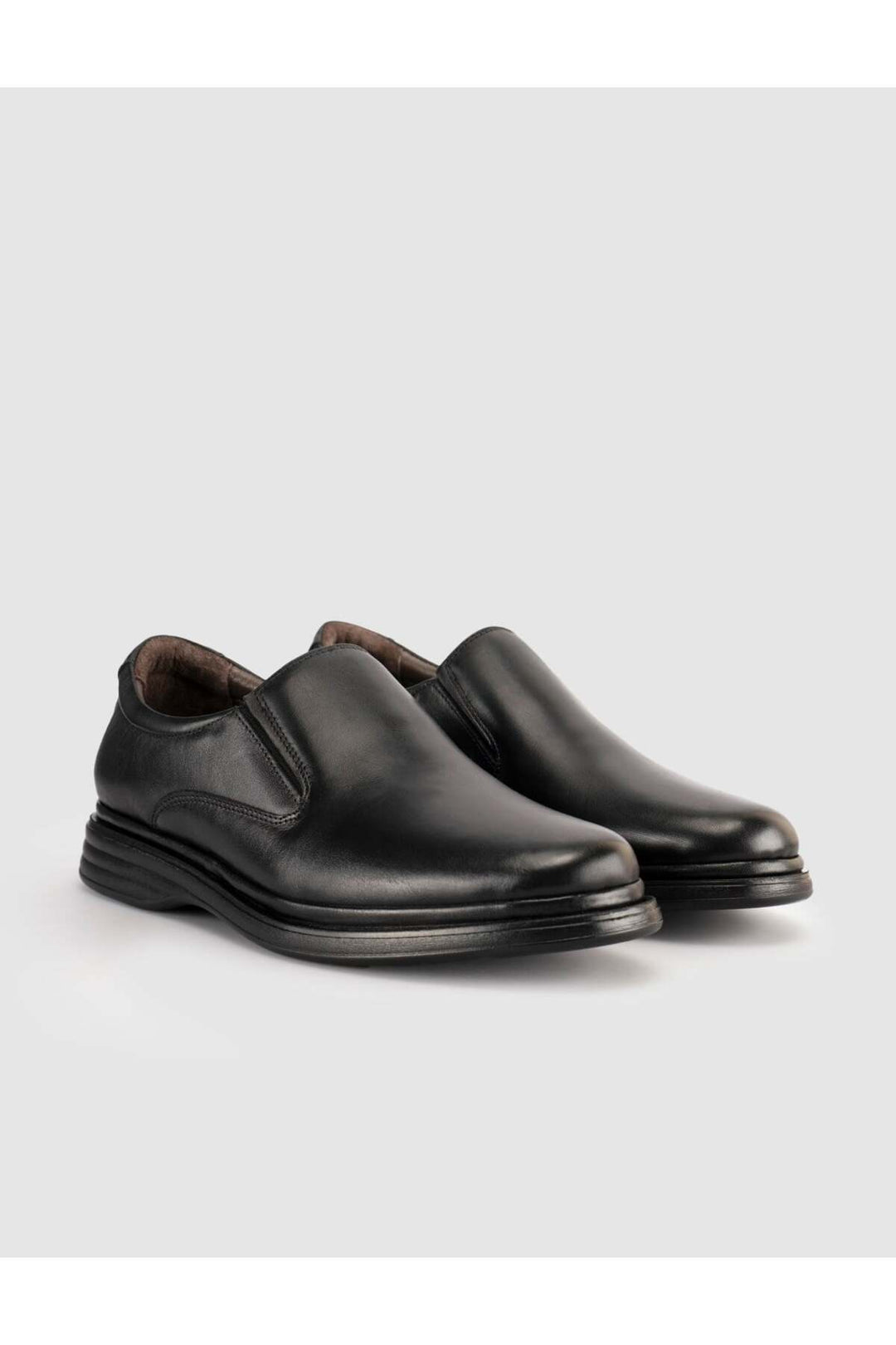Cabani Shoes Chaussures classiques en cuir véritable noires pour hommes. - Multicolore