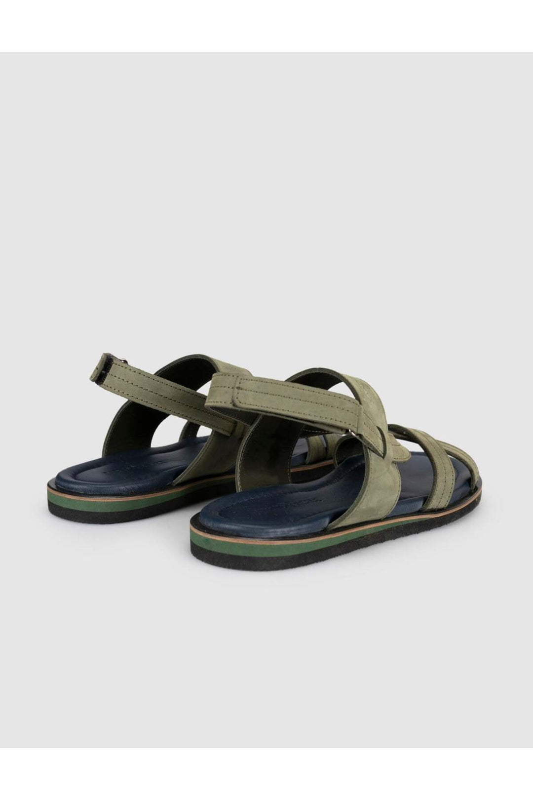 Cabani Shoes Sandale quotidienne pour homme en cuir véritable kaki - Vert