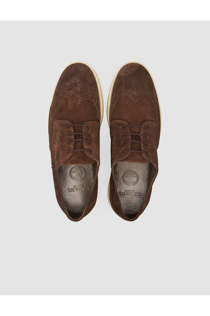 Cabani Shoes Chaussures de ville pour hommes en cuir suédé véritable 100 % marron - Multicolore