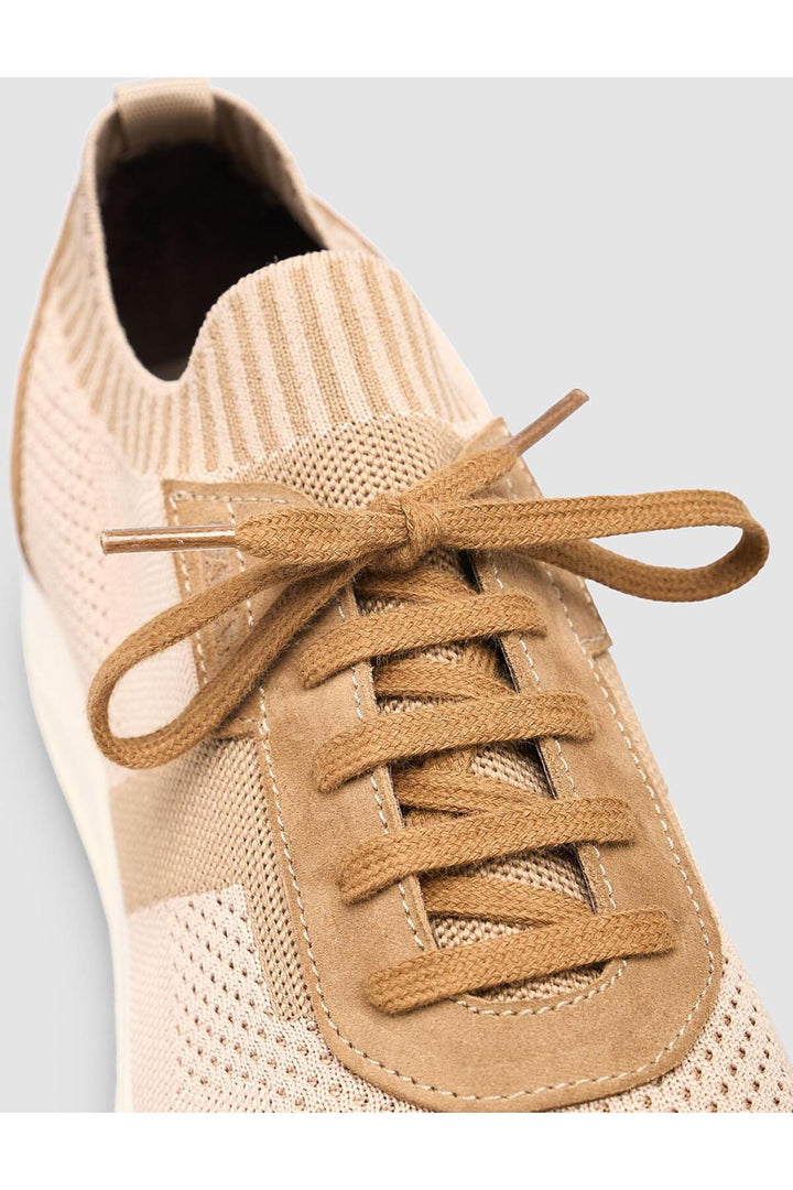 Cabani Shoes Chaussures de sport pour hommes en tricot beige Padova - Beige