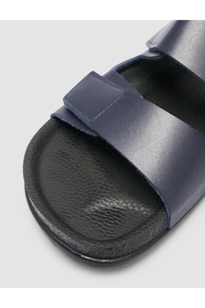 Cabani Shoes Sandales pour hommes bleu marine à velcro - Bleu marine