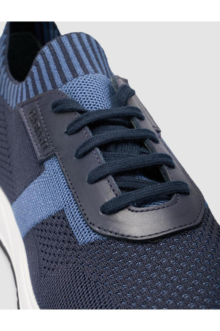 Cabani Shoes Chaussures de sport pour hommes Padova en tricot Bleu marine - Bleu marine