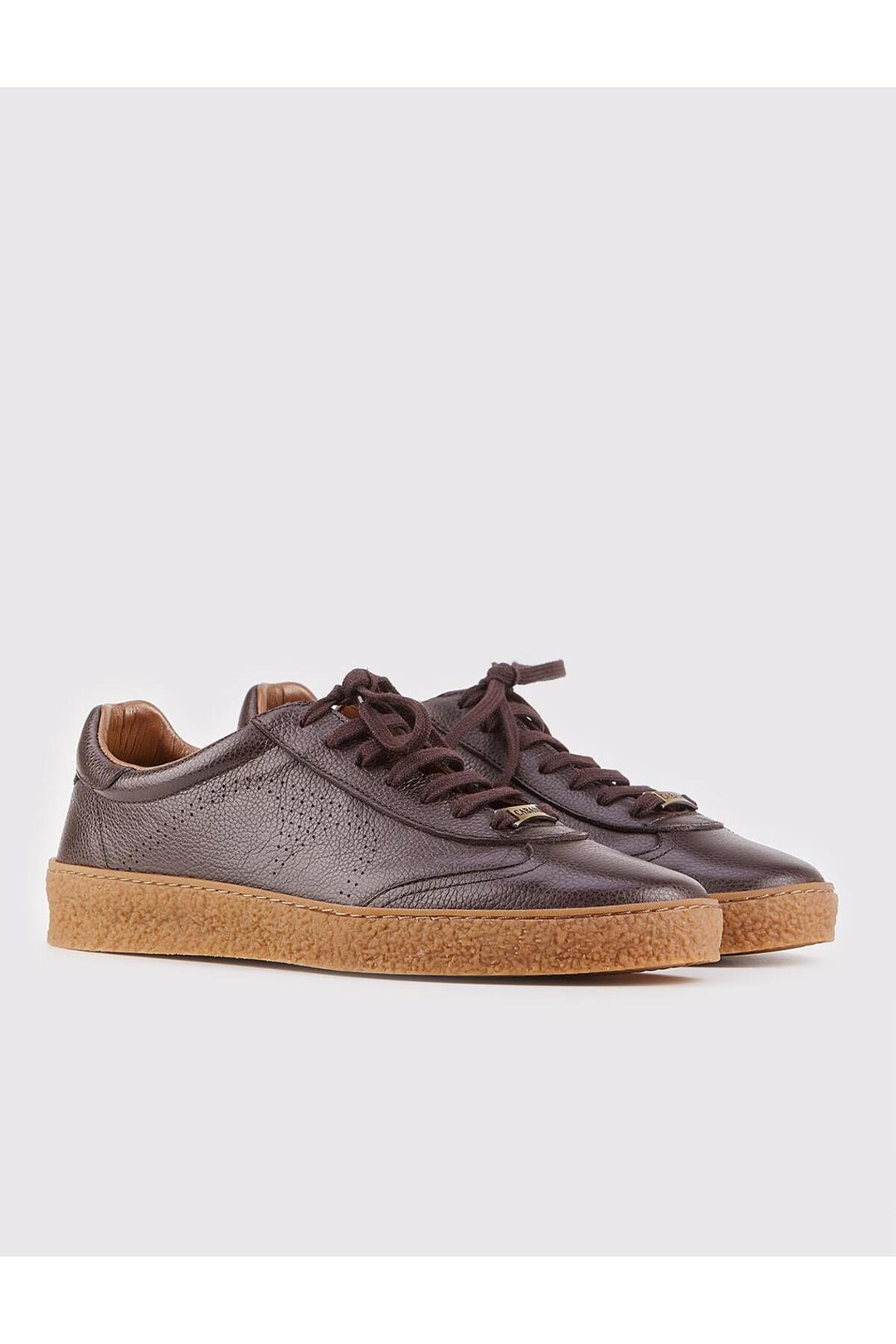 Cabani Shoes Chaussures de sport pour hommes en cuir véritable marron à lacets - Marron
