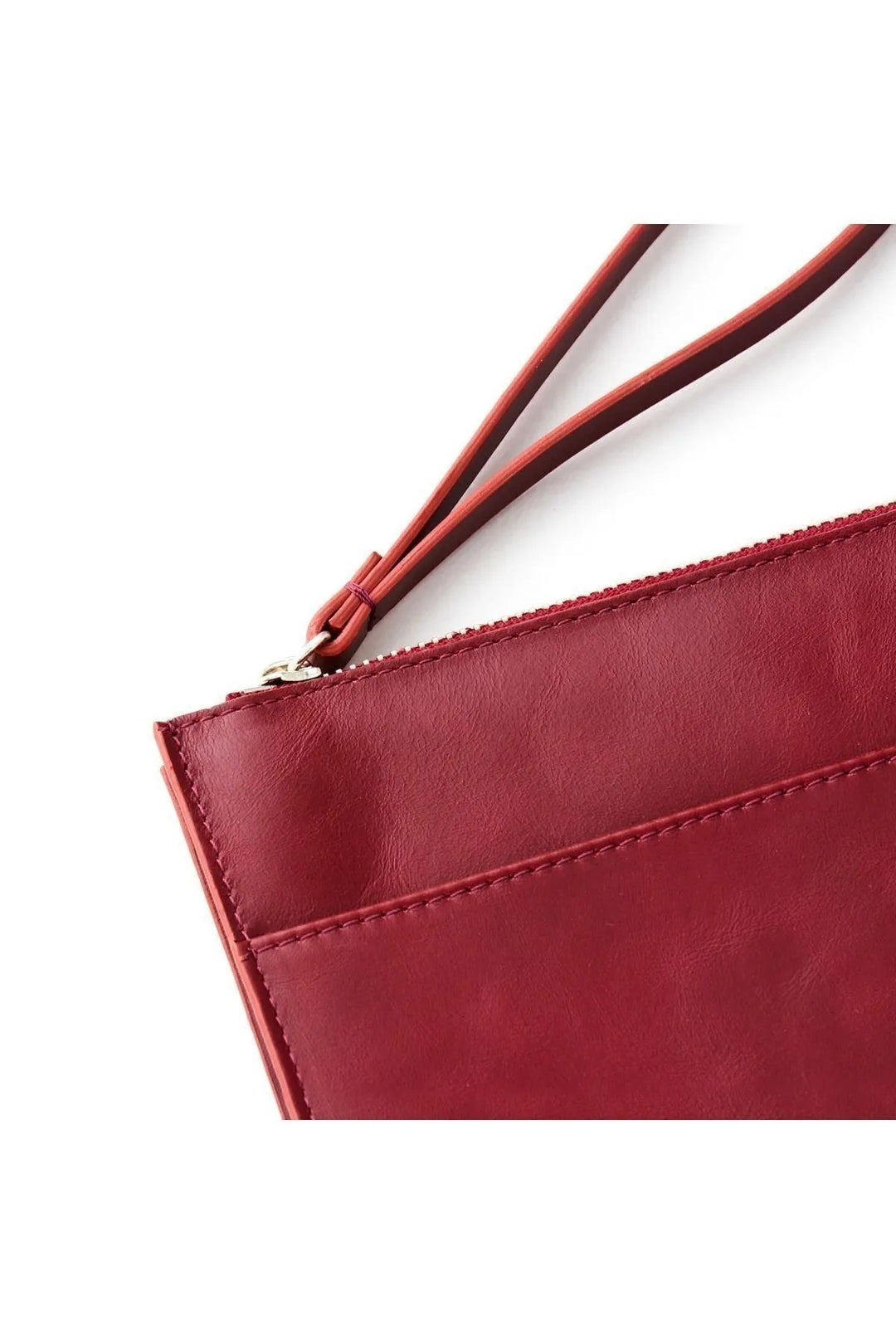helmbrook Sac porte-documents en cuir véritable pour femme zippé RFID protégé Beverly Burgundy