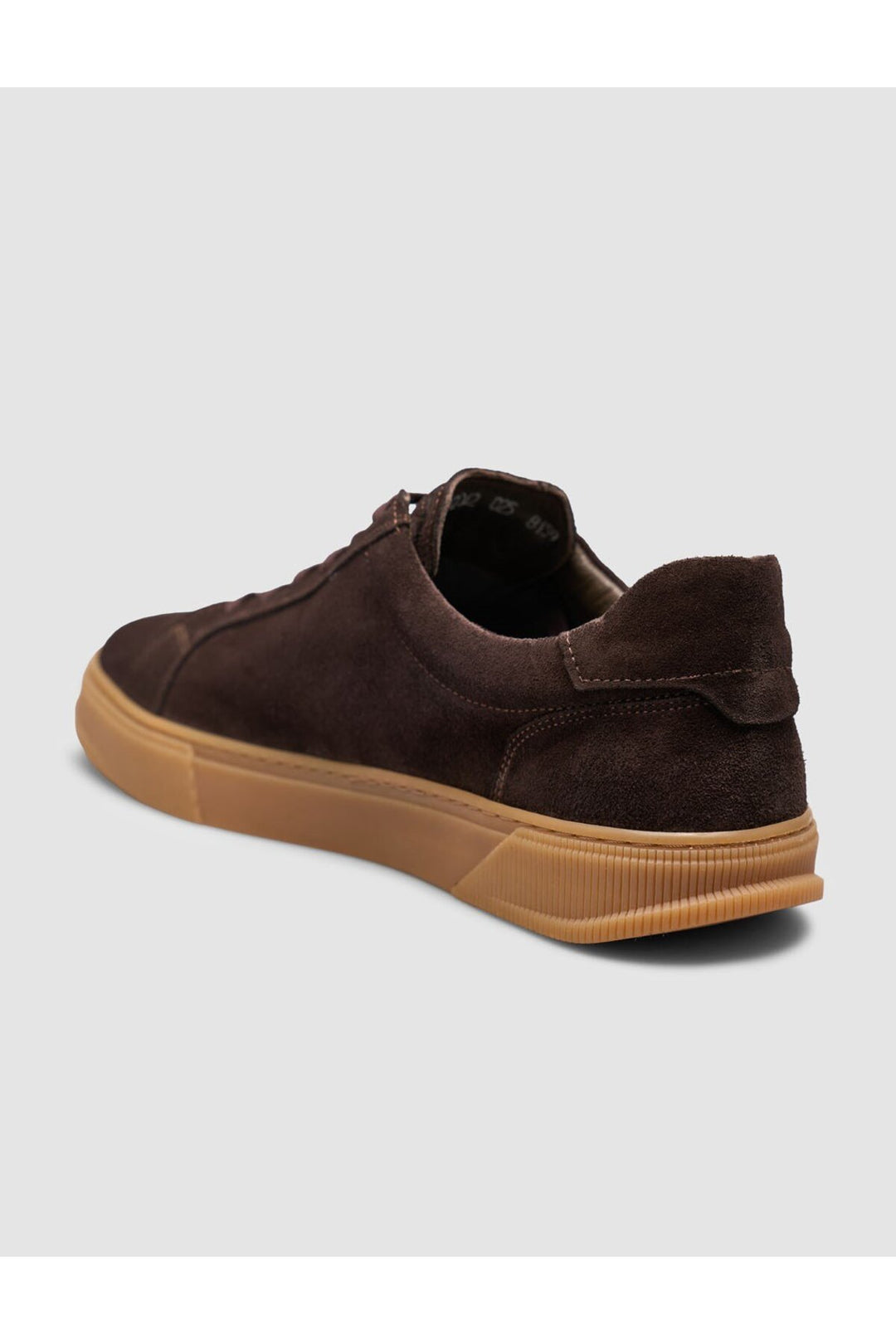 Cabani Shoes Baskets pour hommes en cuir suédé marron à lacets avec semelle tabac. - Marron