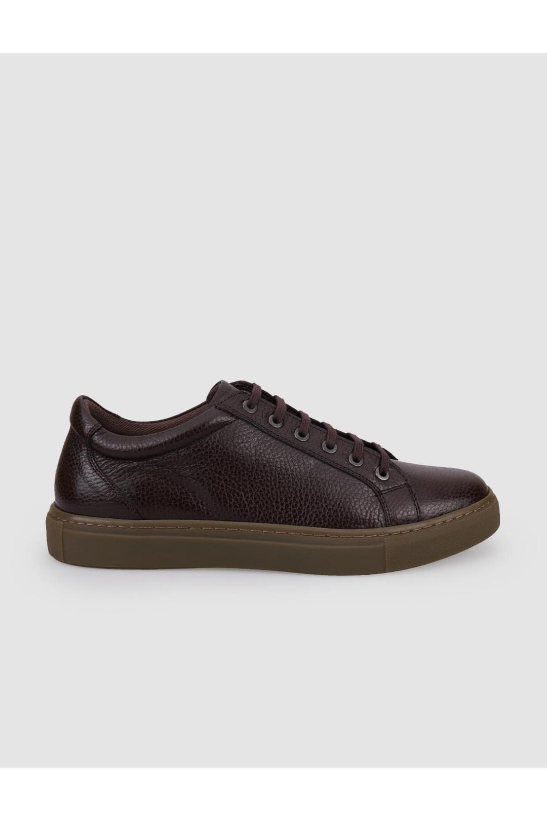 Cabani Shoes %100 Cuir véritable Baskets pour hommes à lacets marron - Marron