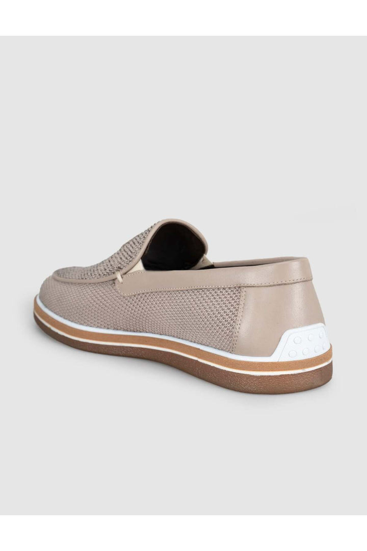 Cabani Shoes Chaussures pour hommes en tricot beige Loafer - Beige