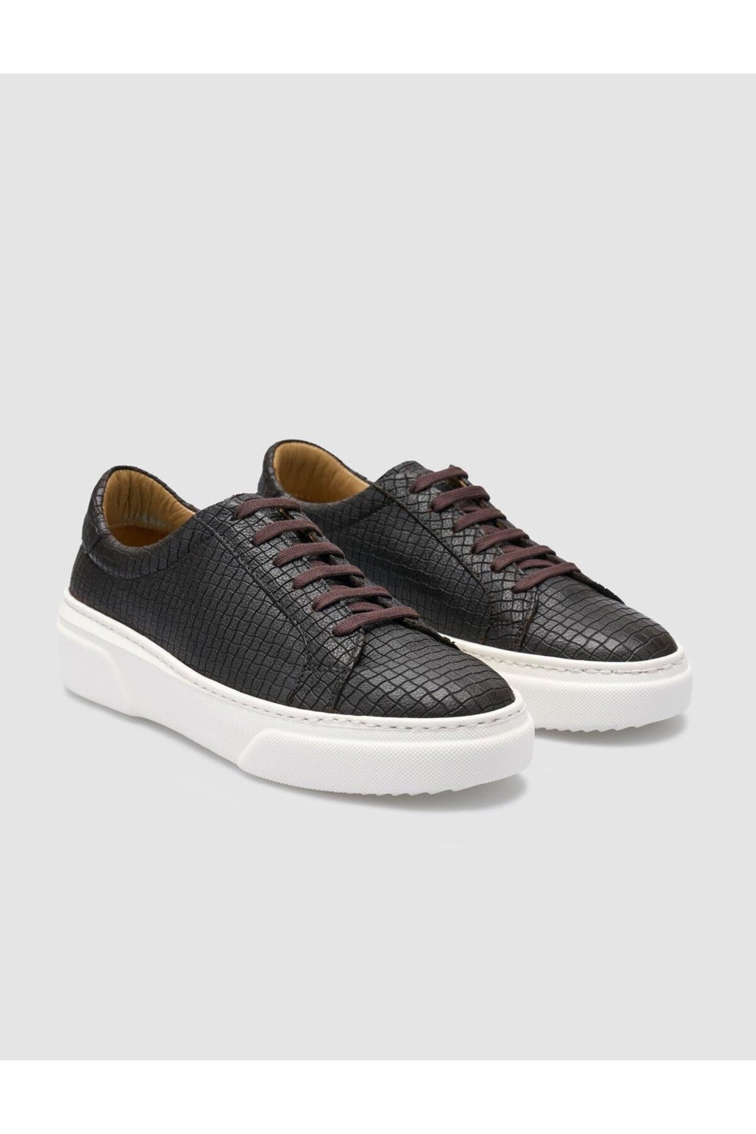 Cabani Shoes %100 Cuir véritable Baskets femme marron - Multicolore