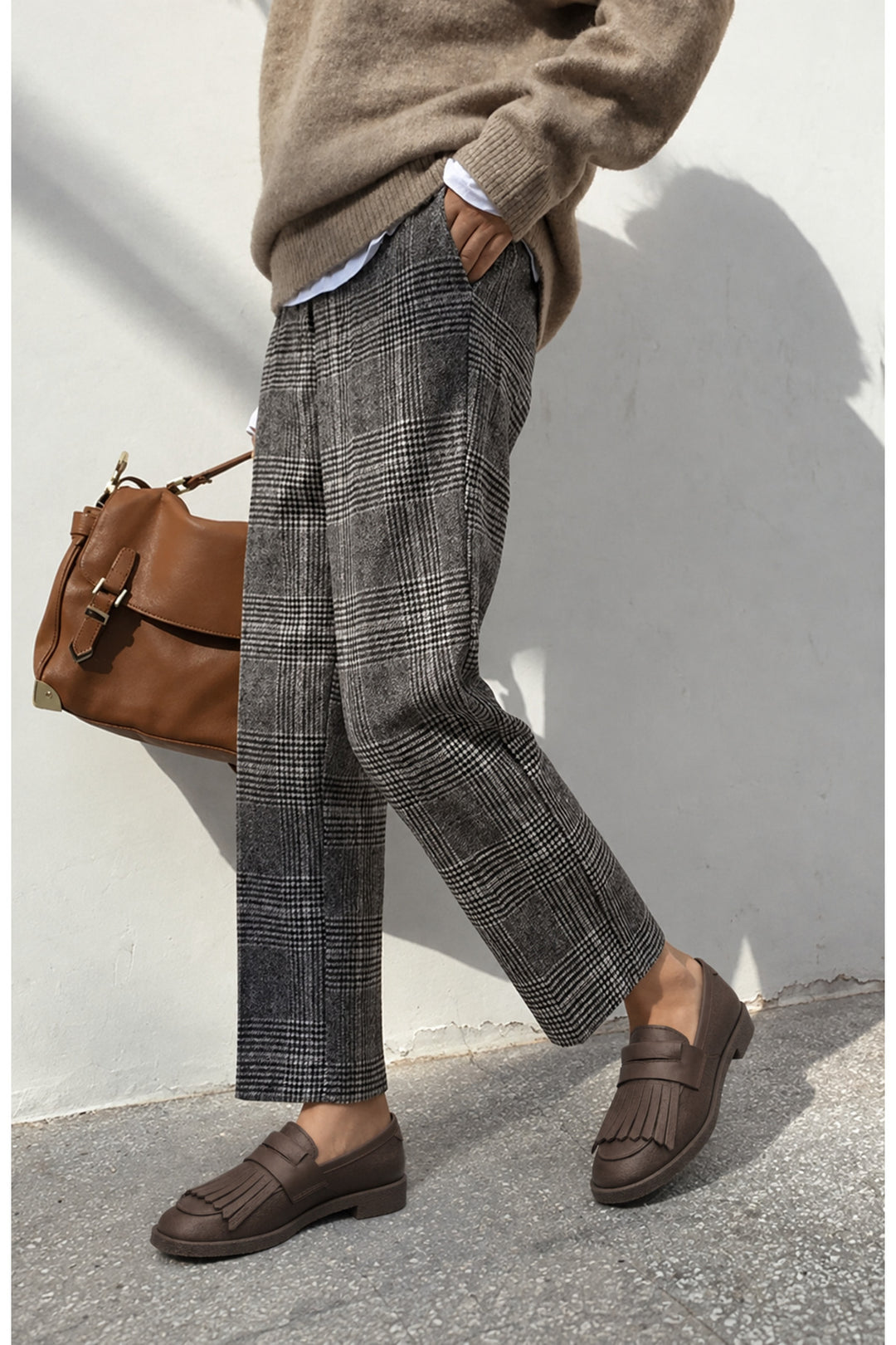 Wavelys GABRI Chaussures pour femmes élégantes en cuir véritable, confortables, flexibles et à semelle douce. - Marron