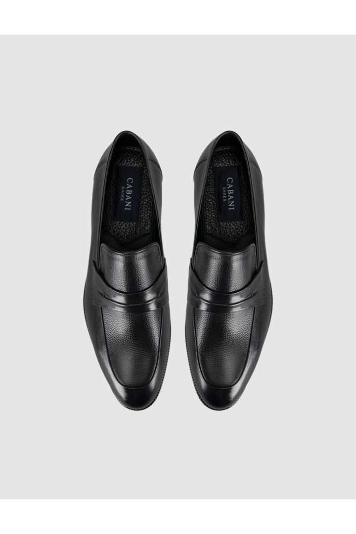 Cabani Shoes Chaussures classiques pour hommes en cuir noir premium - Multicolore