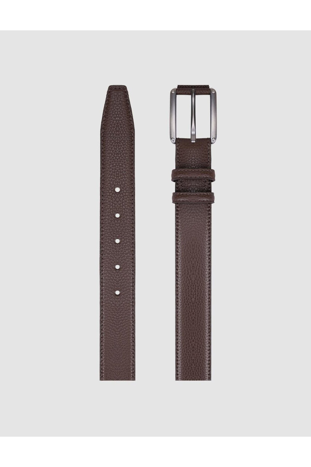 Cabani Shoes Ceinture quotidienne pour homme en cuir véritable 100% marron de 4 cm - Multicolore