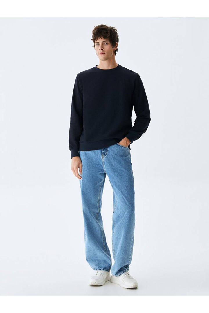 LTB Sweat ras du cou bleu marine