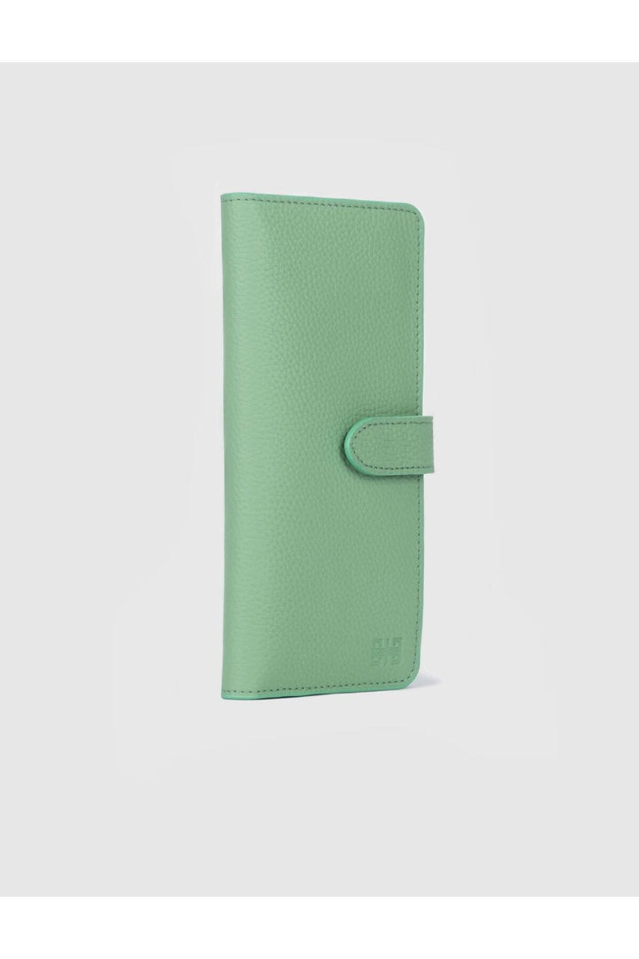 Cabani Shoes Portefeuille femme en cuir véritable vert - Vert