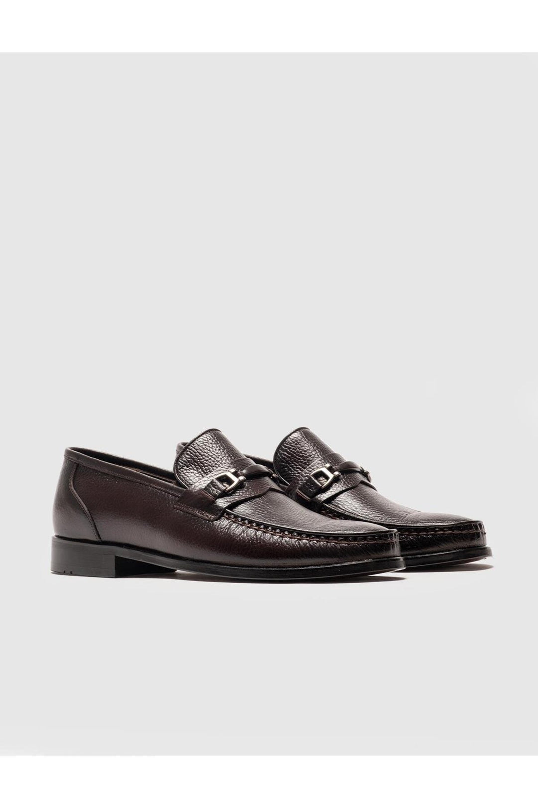 Cabani Shoes Chaussures classiques pour hommes en cuir véritable marron avec boucle - Multicolore