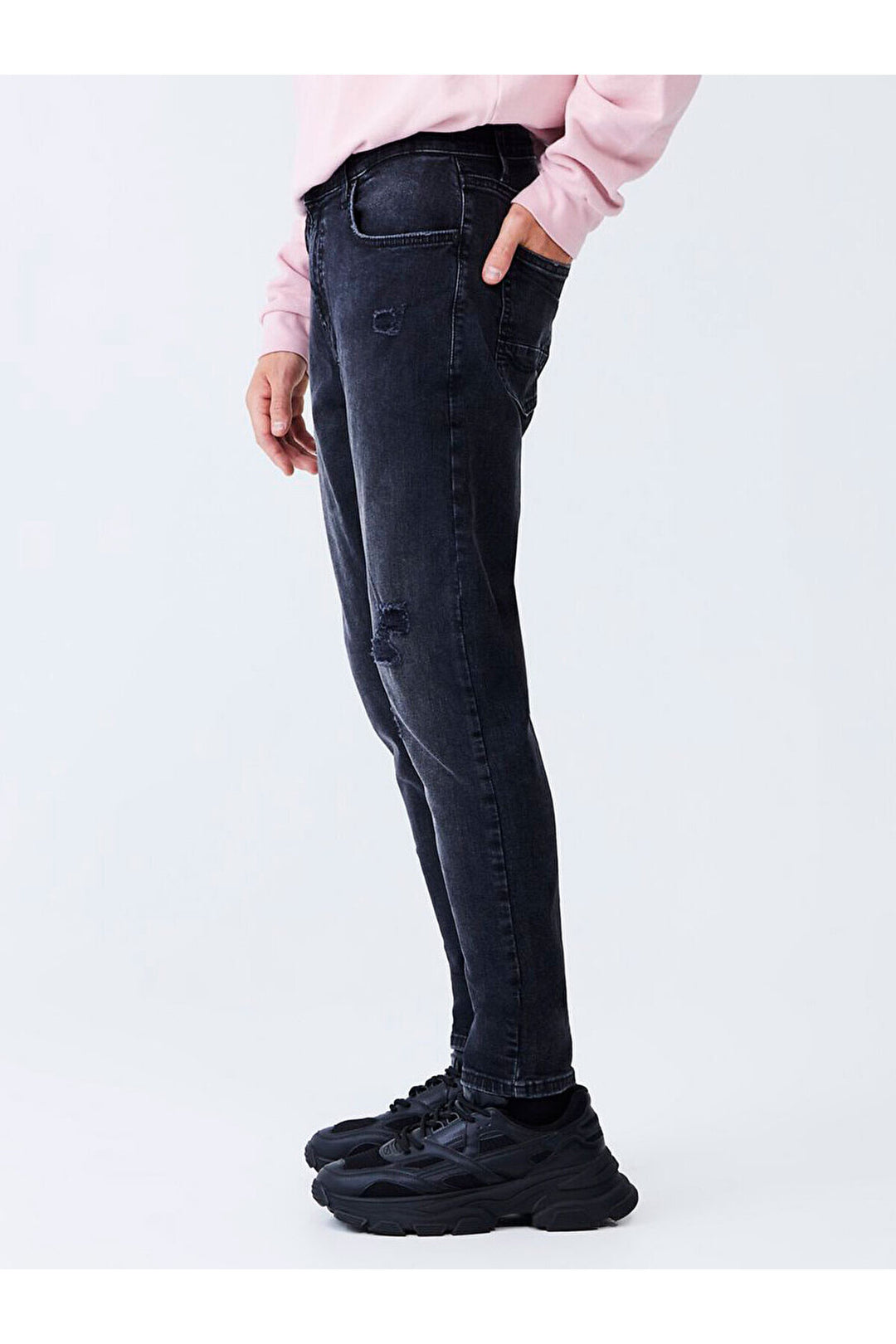 LTB Jean taille moyenne à jambes étroites Smarty Y - Foncé Gris_55134