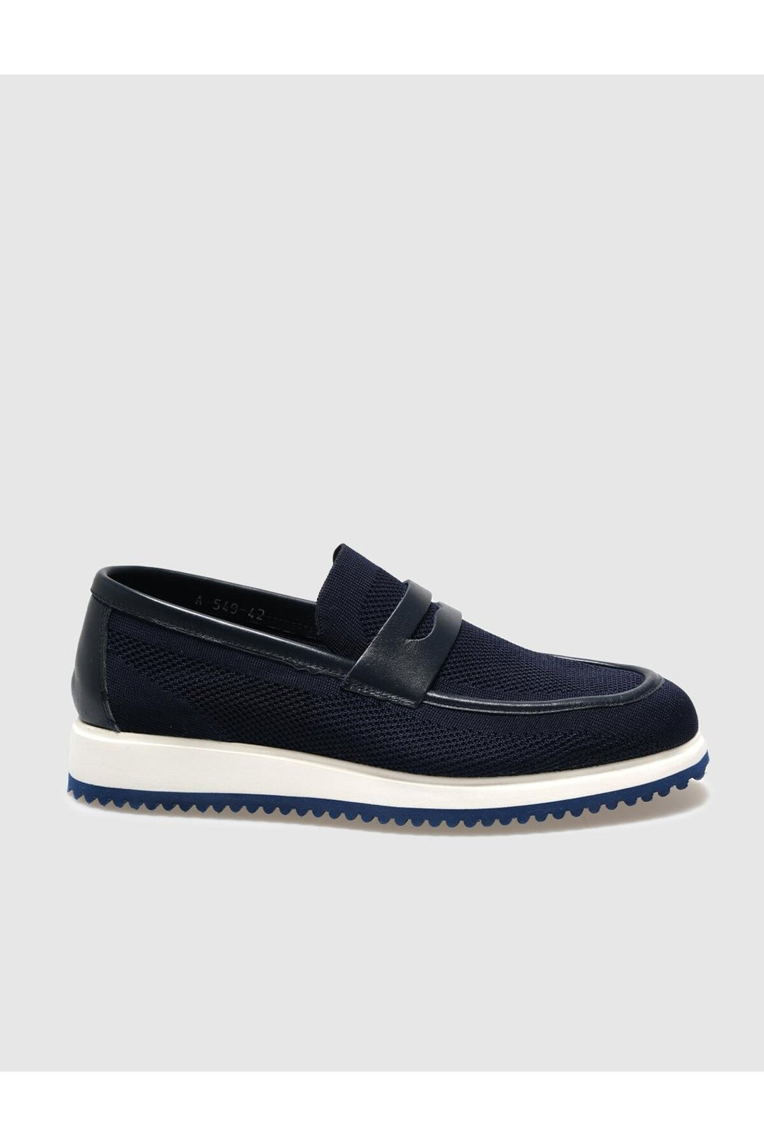 Cabani Shoes Chaussures de ville pour homme en tricot bleu marine - Bleu marine