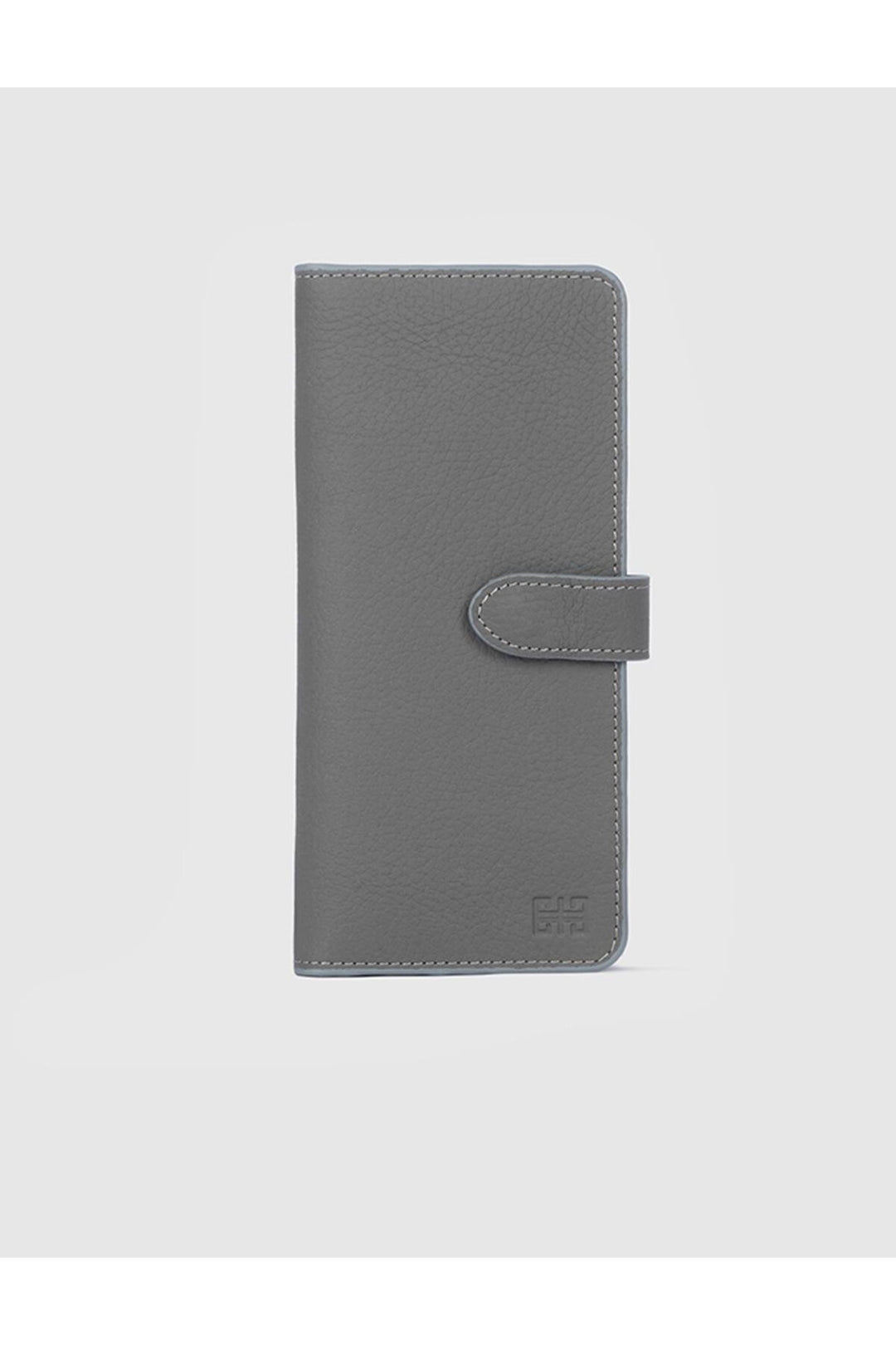 Cabani Shoes Porte-monnaie femme en cuir véritable gris - Gris