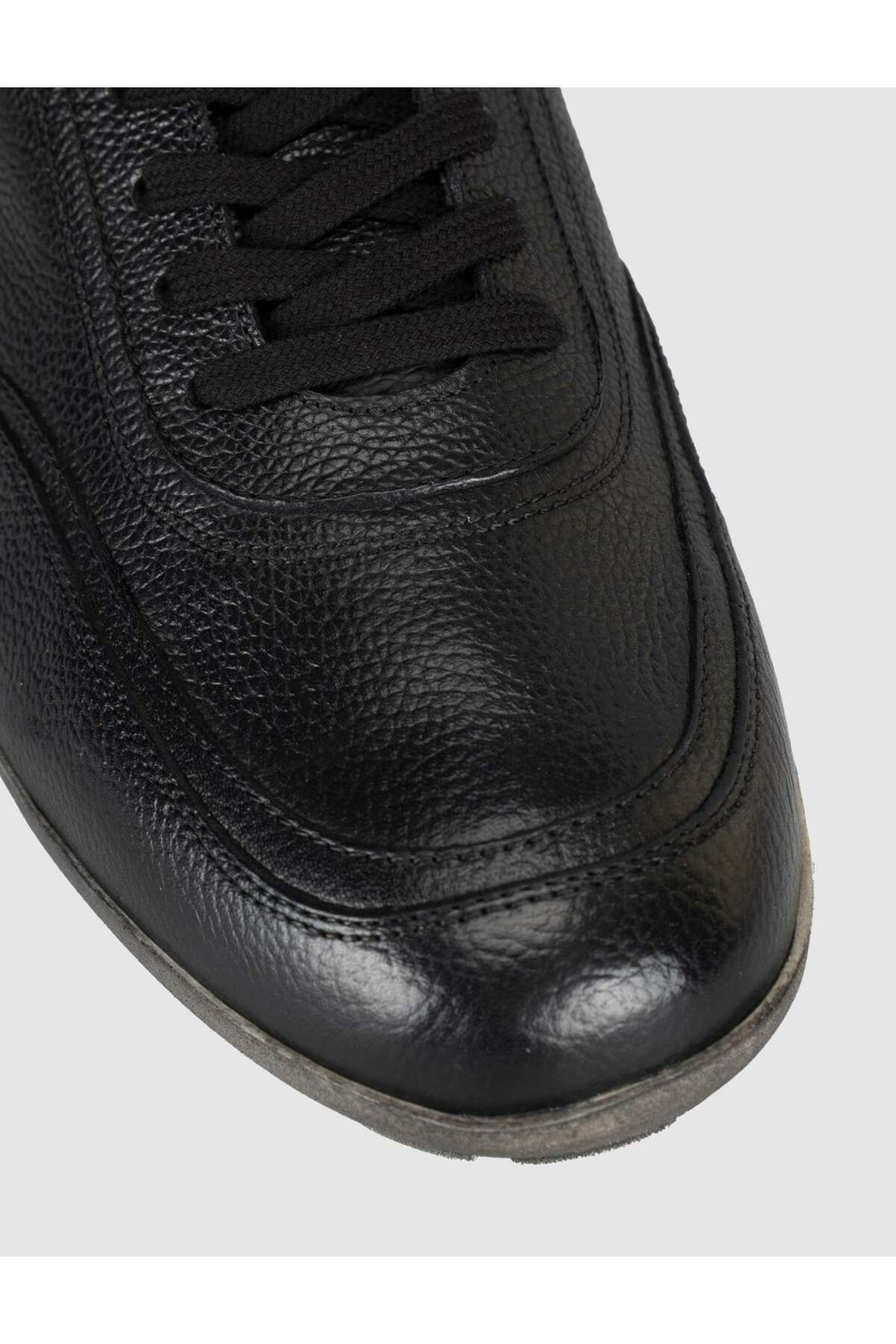 Cabani Shoes Baskets décontractées pour hommes en cuir véritable noir - Multicolore