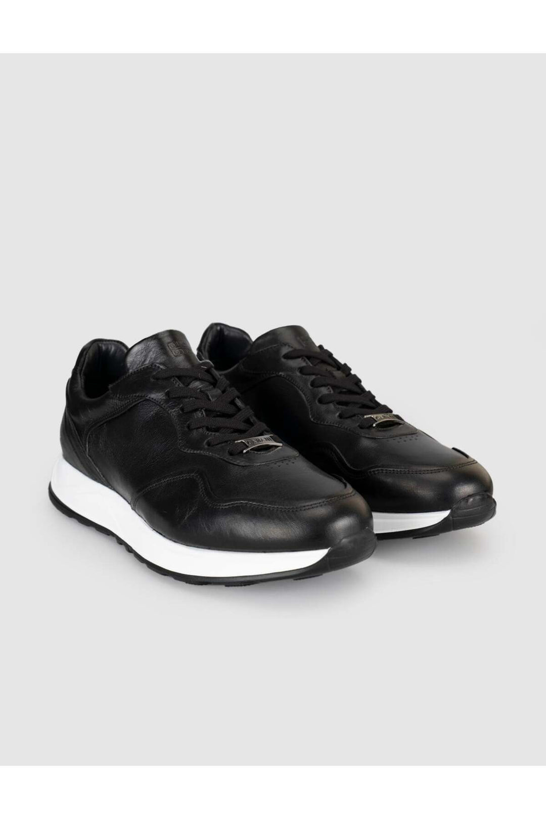 Cabani Shoes Baskets en cuir véritable noir pour homme avec semelle Eva - Multicolore