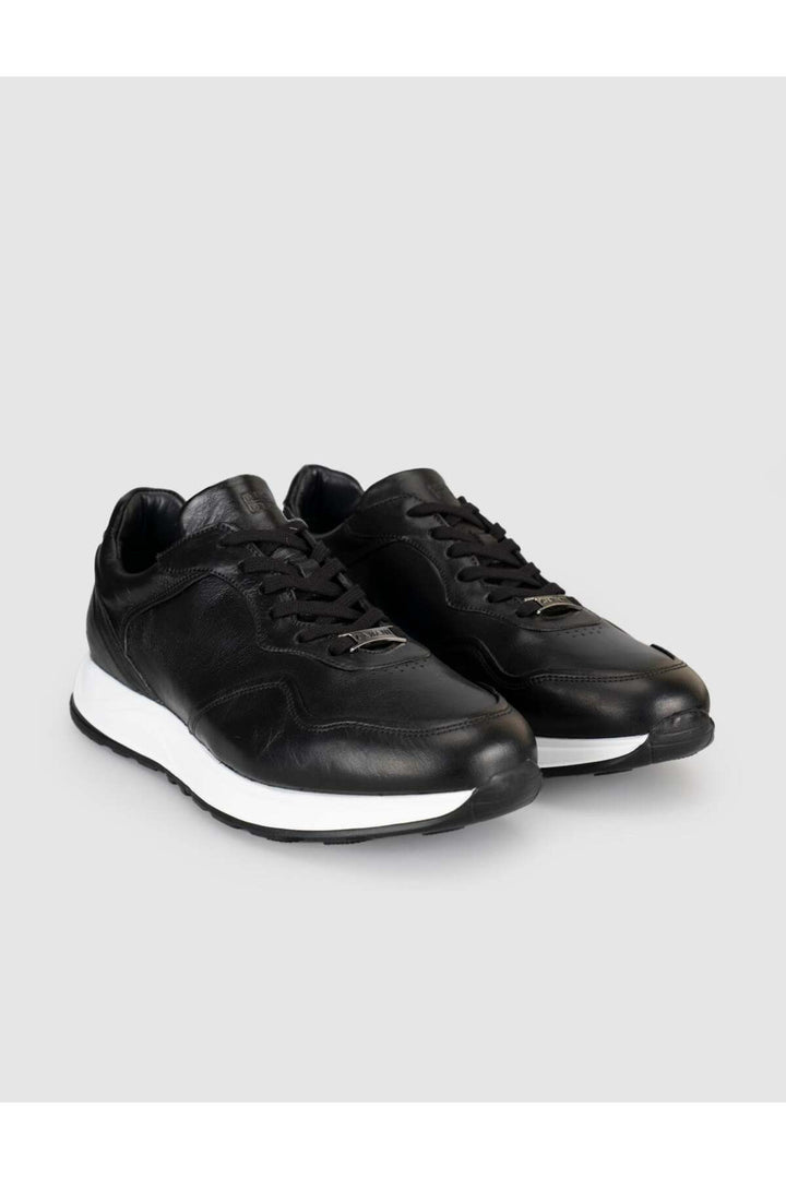 Cabani Shoes Baskets en cuir véritable noir pour homme avec semelle Eva - Multicolore