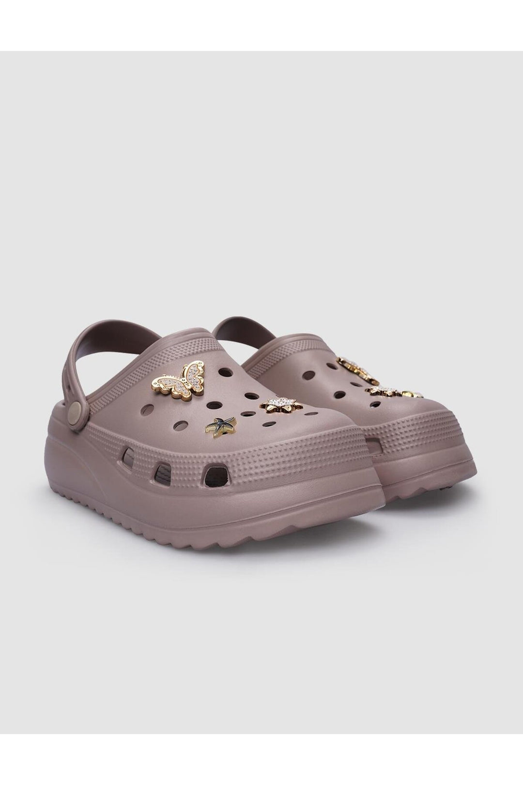 Cabani Shoes Snx Tongs en Eva pour Femme avec Détails en Pierre Vison - Vison