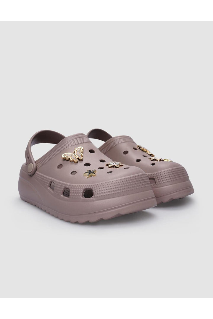 Cabani Shoes Snx Tongs en Eva pour Femme avec Détails en Pierre Vison - Vison
