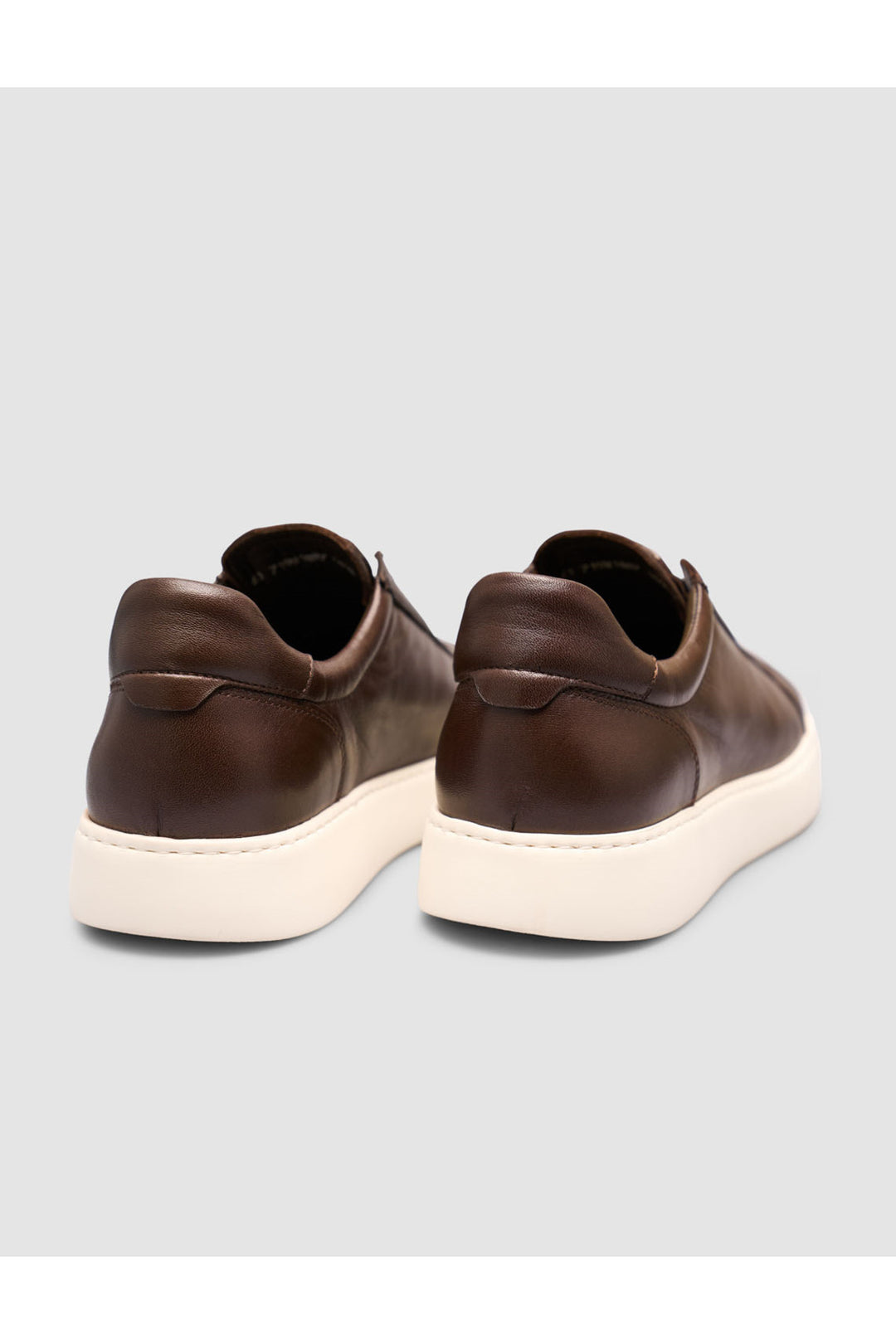 Cabani Shoes Baskets Slip-On en Cuir Véritable Marron - Multicolore