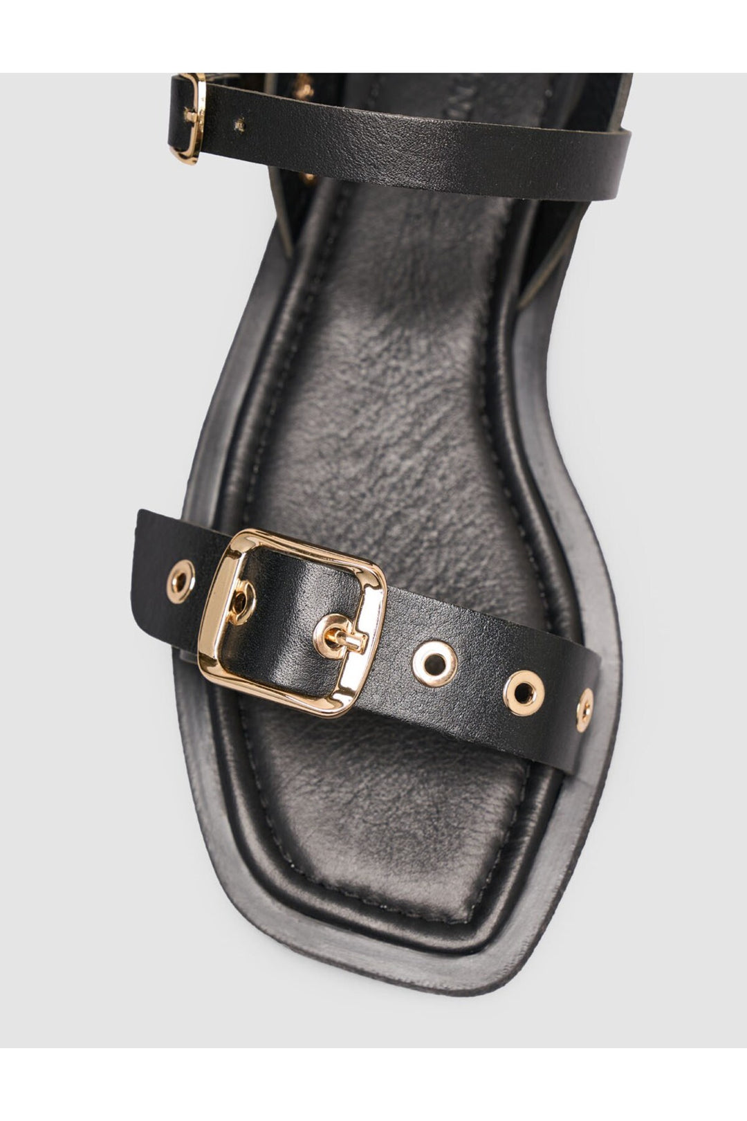 Cabani Shoes Sandales pour femmes en cuir véritable avec boucle noire - Multicolore