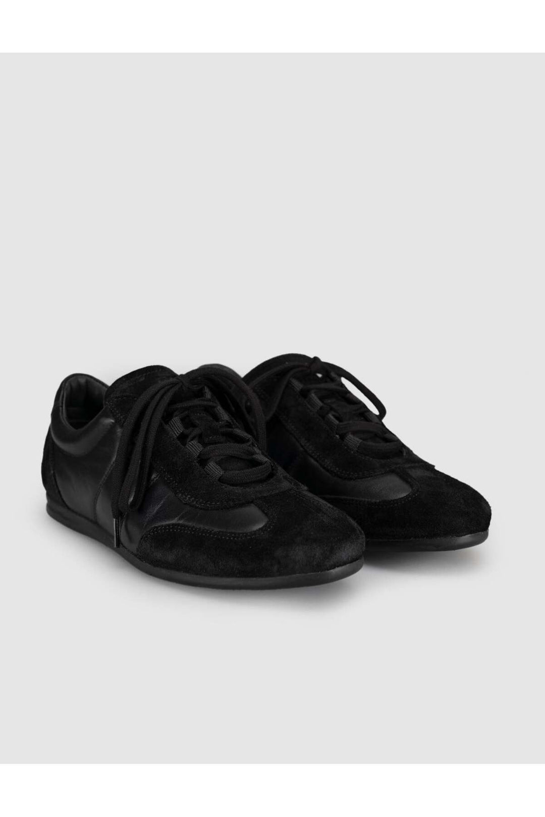 Cabani Shoes Baskets femme en cuir véritable suédé noir - Multicolore