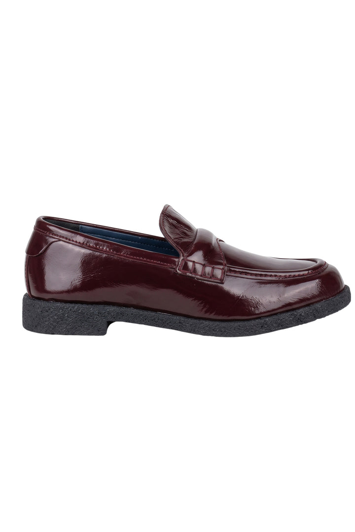 Wavelys Gabri Chaussures Femme Confortables Élégantes en Cuir Verni Noir à Semelle Souple et Flexible - Bordeaux